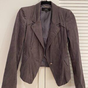 Gray Suede Motorcycle Jacket